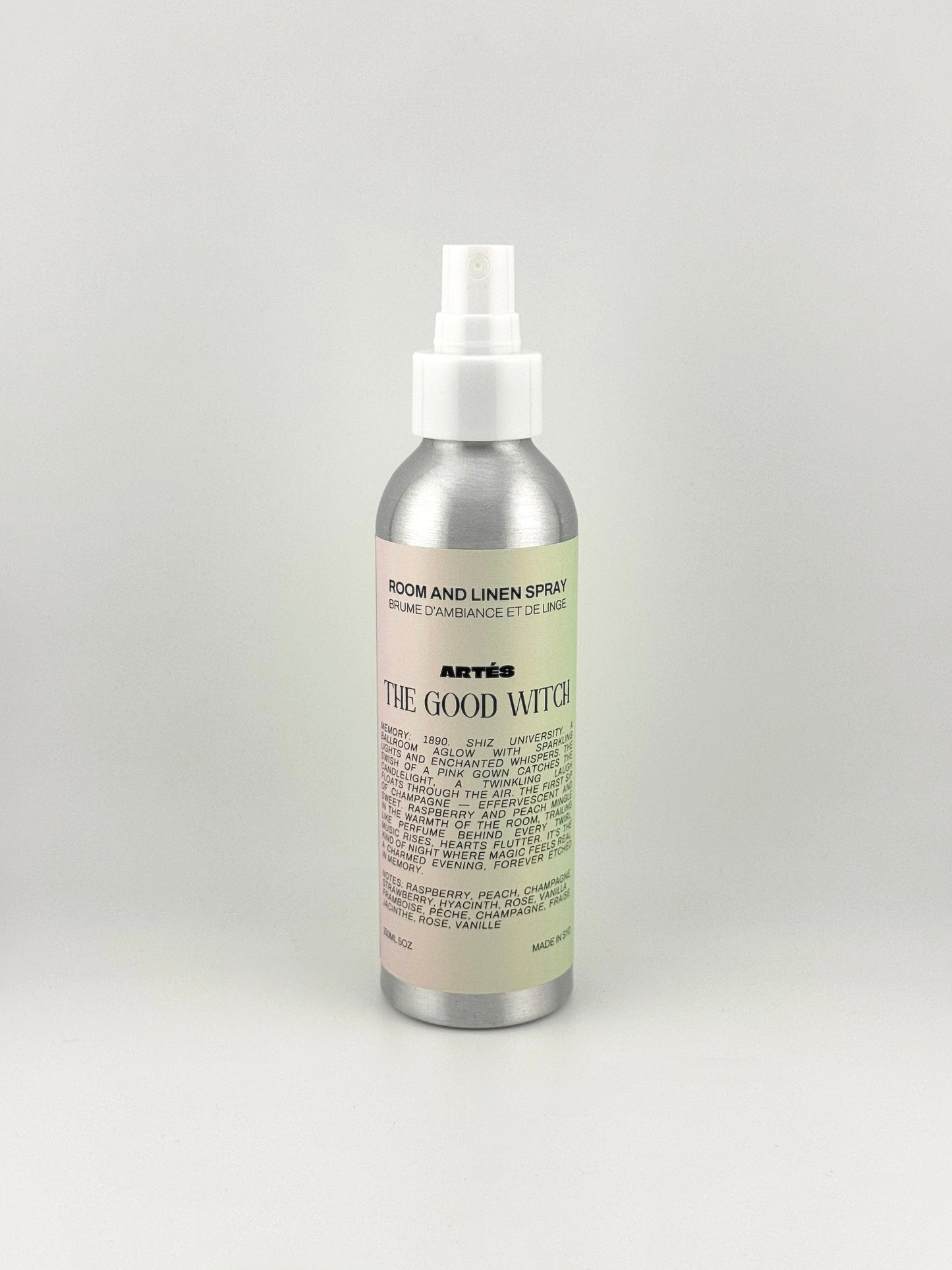 ARTES The Good Witch room and linen spray in signature aluminium bottle