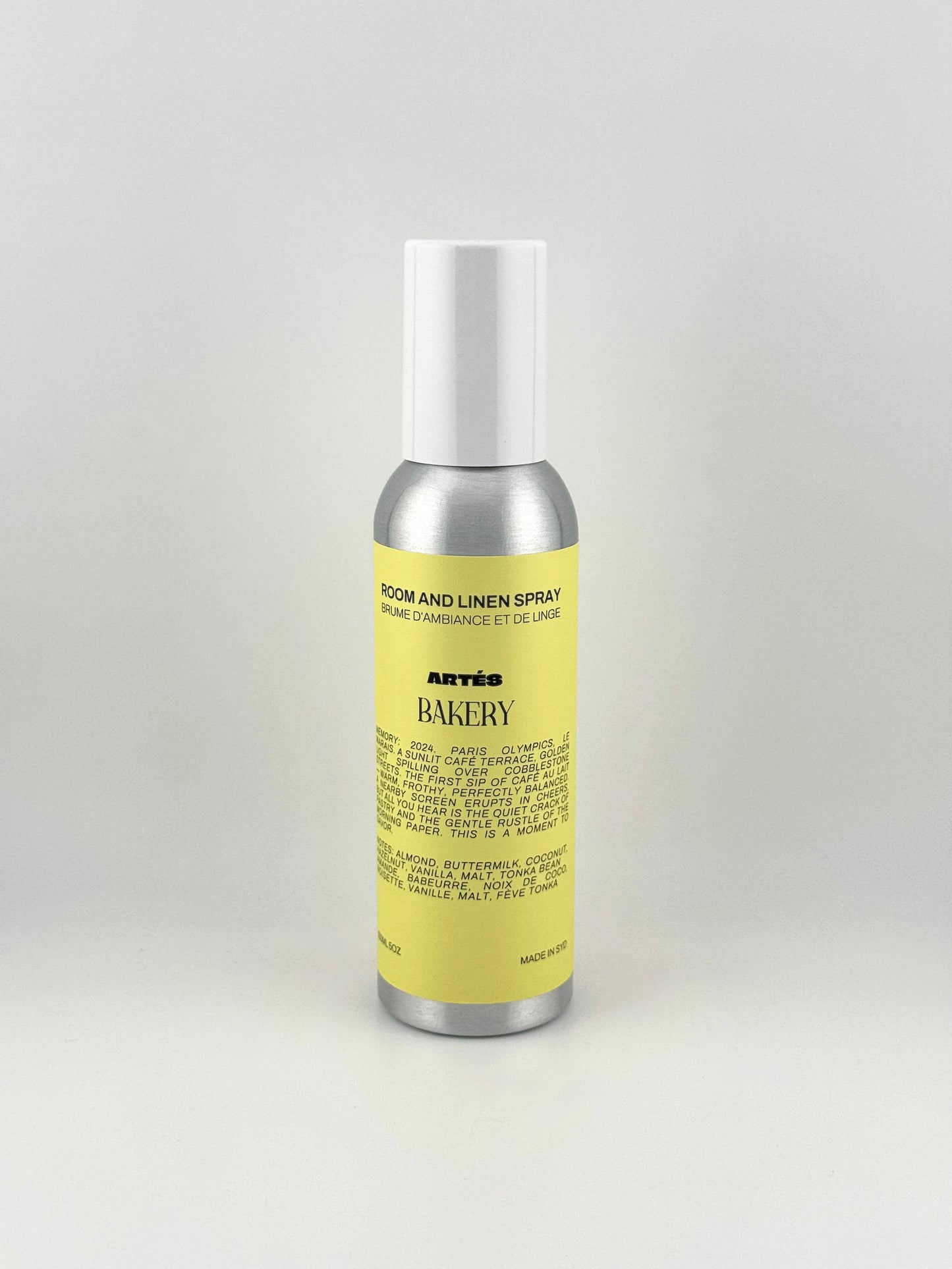 ARTES BAKERY Room & Linen Spray in signature aluminium vessel