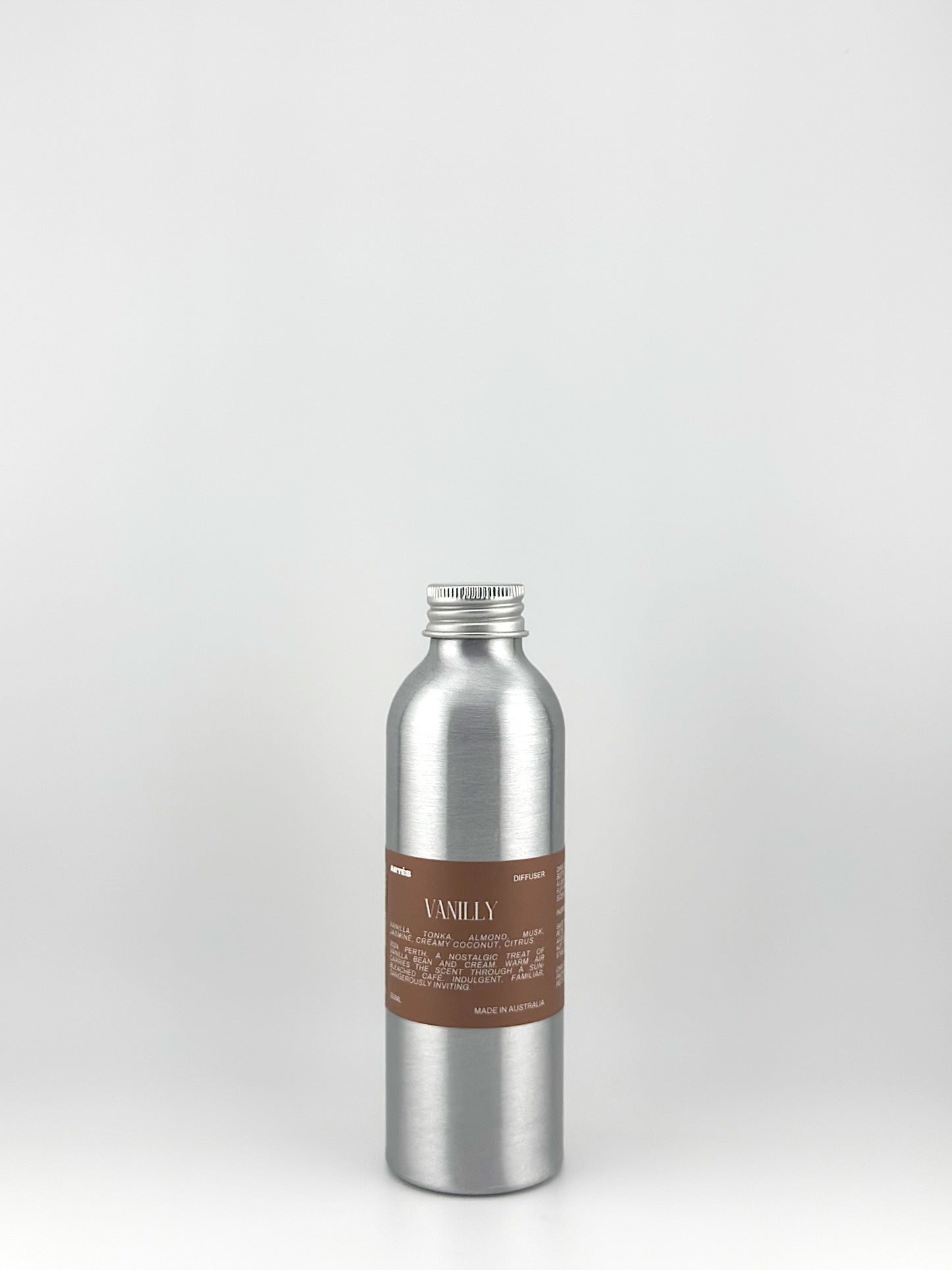 ARTES Vanilly reed diffuser in signature aluminium vessel