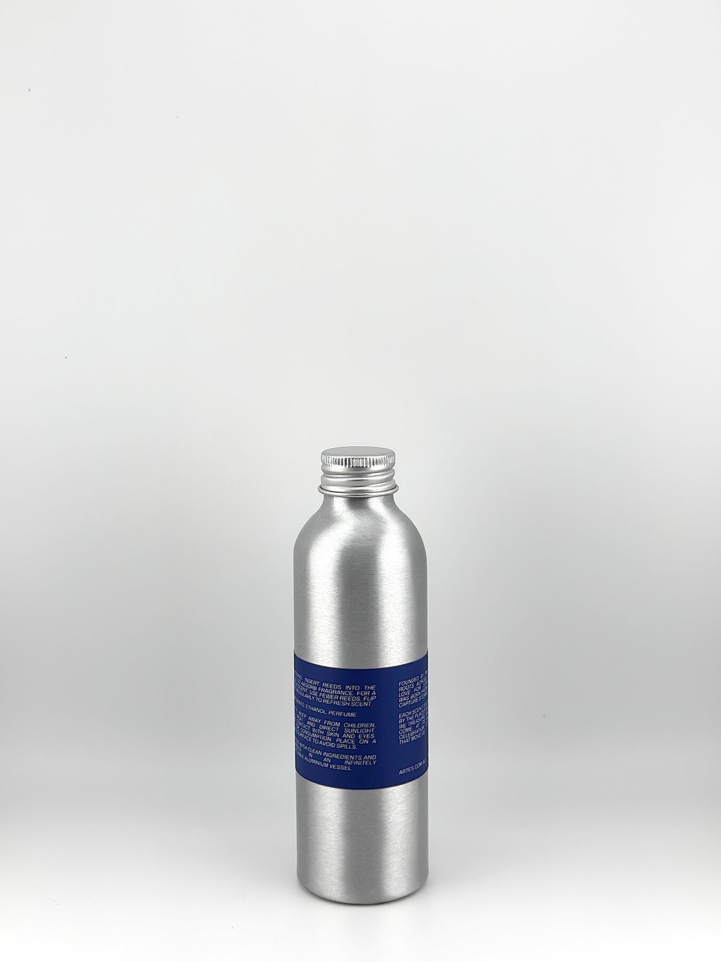 ARTES Blue Chamomile reed diffuser in signature aluminium vessel