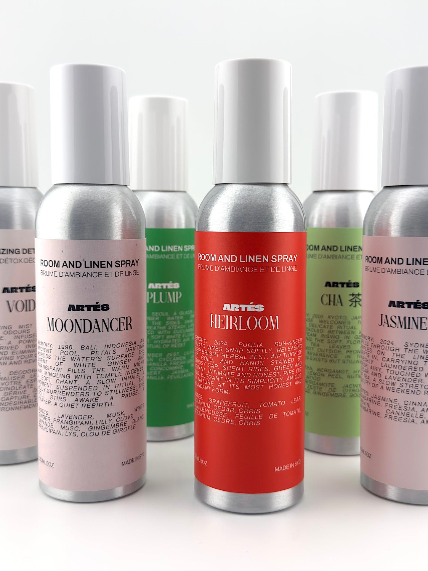 ARTES PLUMP room and linen spray in signature aluminium bottle