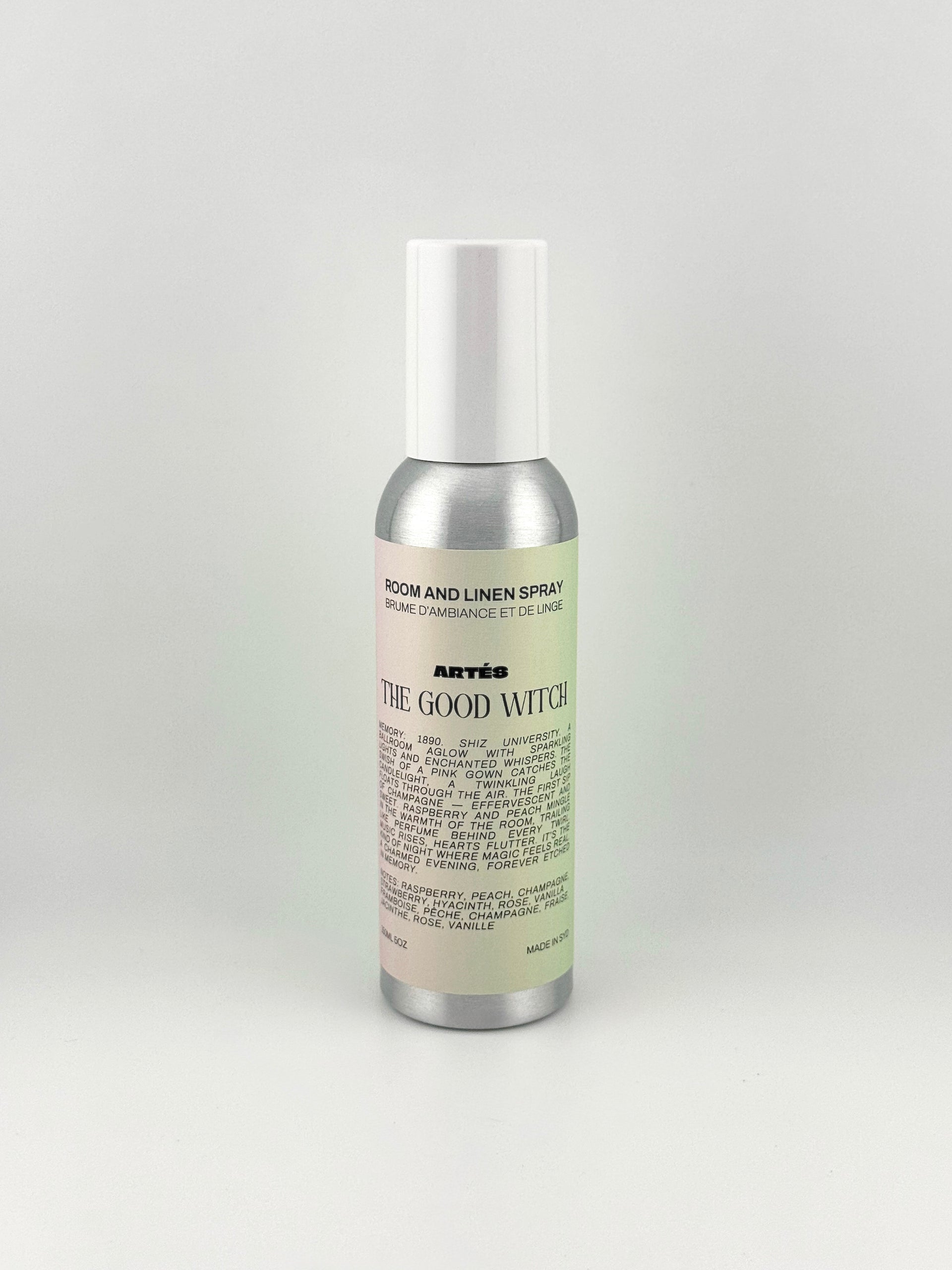 ARTES The Good Witch room and linen spray in signature aluminium bottle
