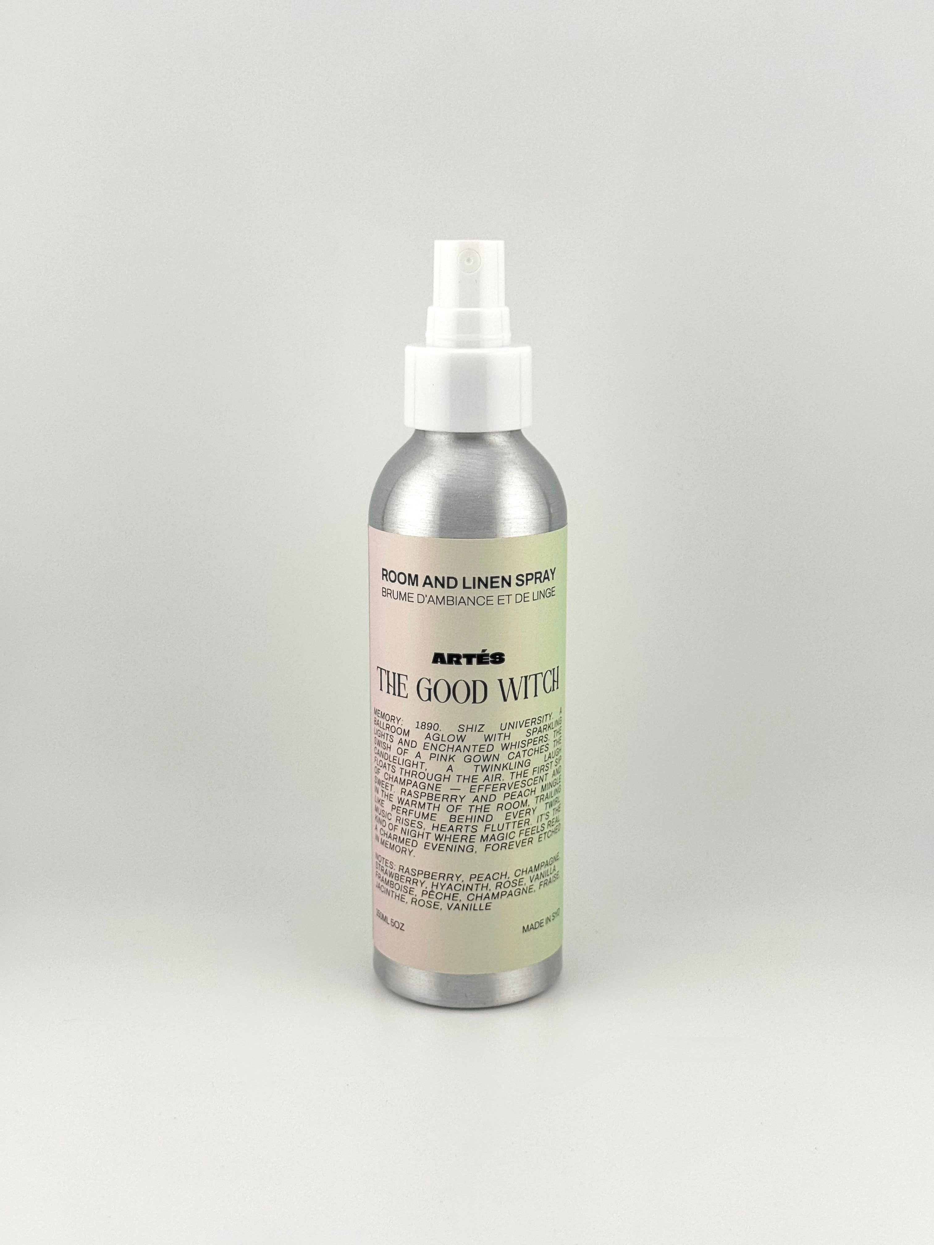 ARTES The Good Witch room and linen spray in signature aluminium bottle