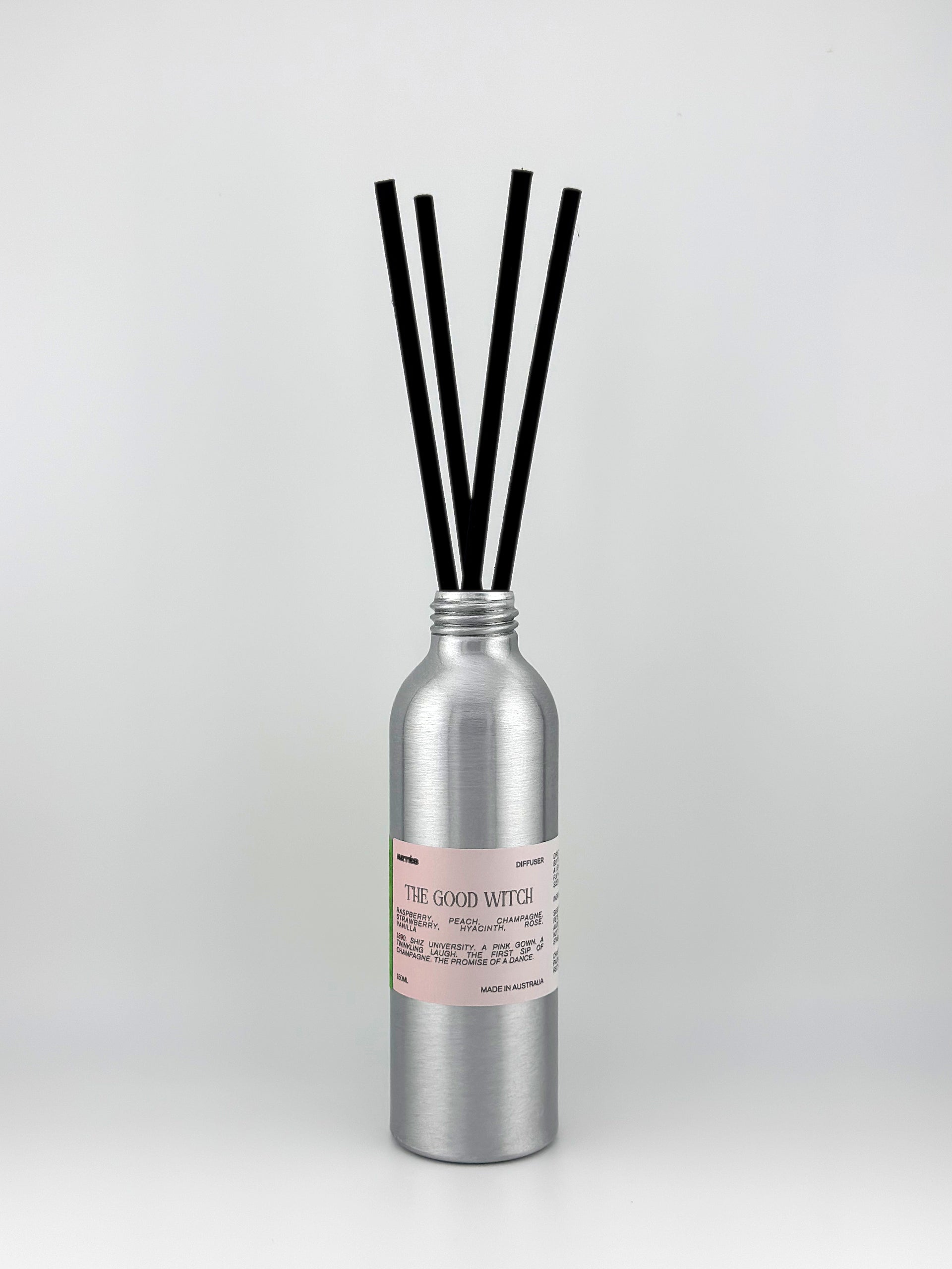 THE GOOD WITCH Reed Diffuser — peach, raspberry & champagne, 150ml | ARTES Australia