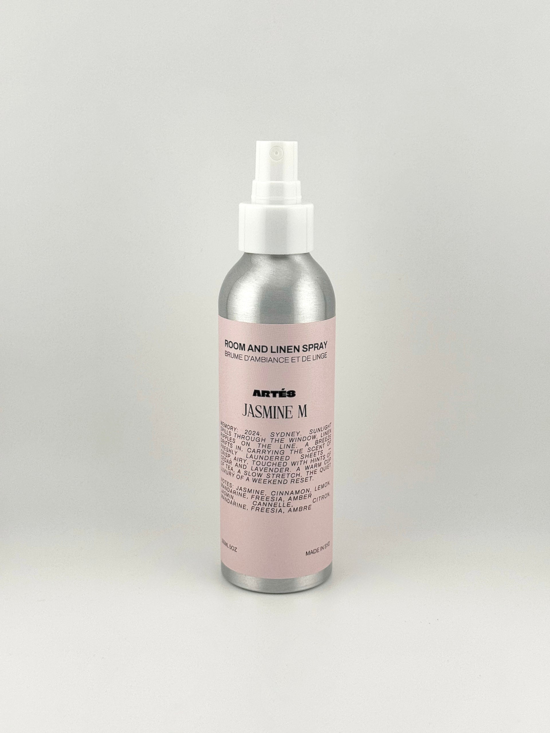 ARTES JASMINE M room and linen spray in signature aluminium bottle