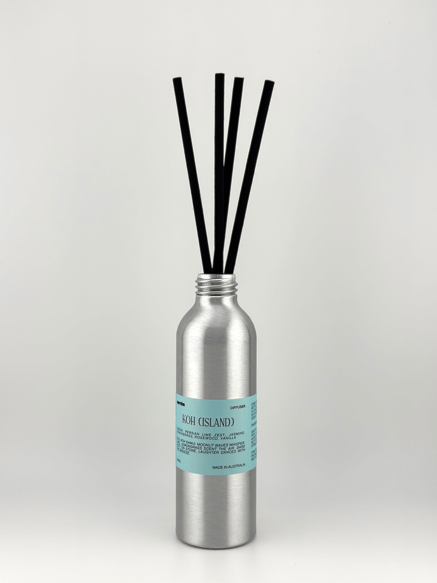 KOH ISLAND Reed Diffuser — lemongrass, lime & vanilla, 150ml | ARTES Australia