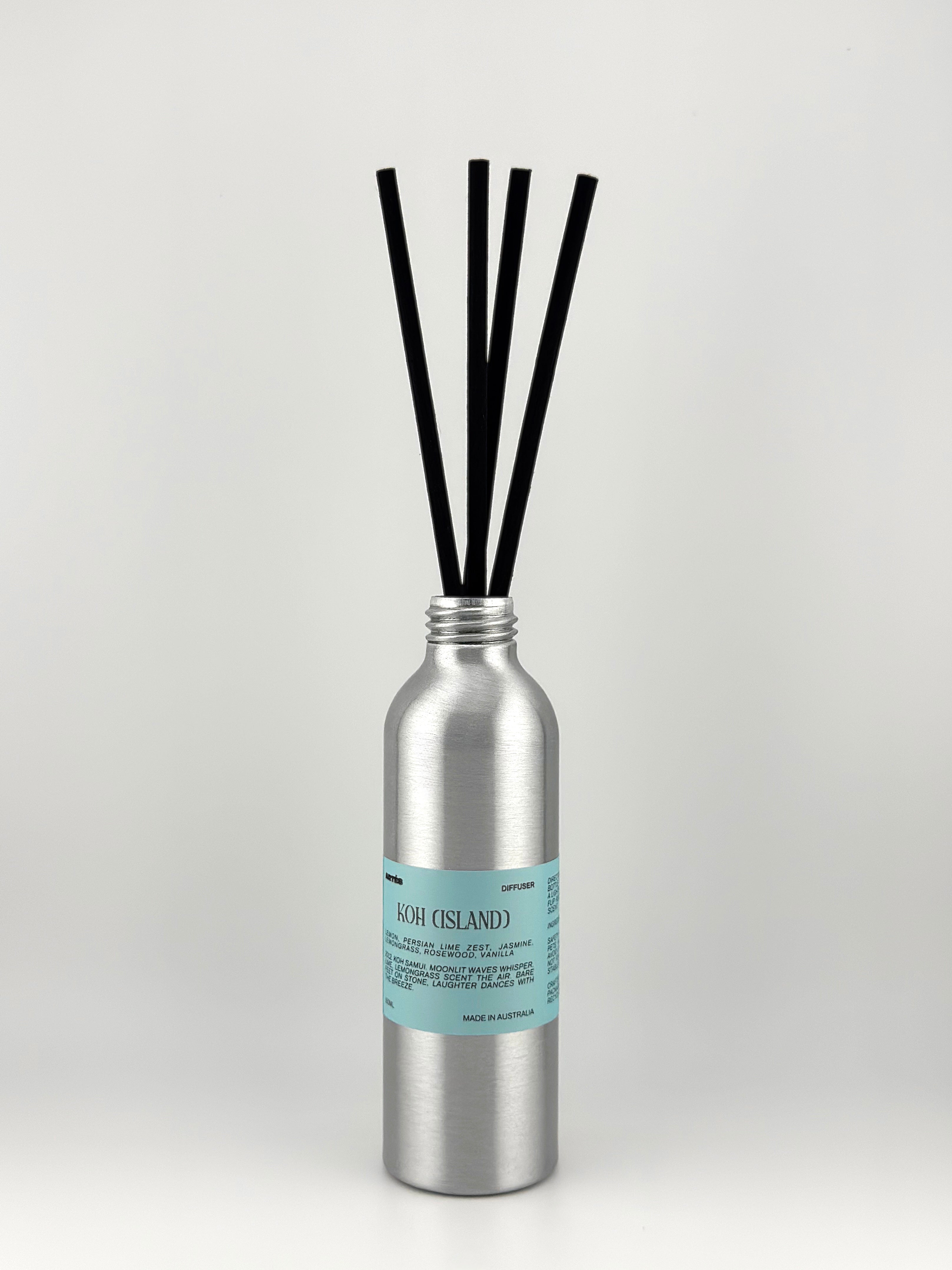 KOH ISLAND Reed Diffuser — lemongrass, lime & vanilla, 150ml | ARTES Australia