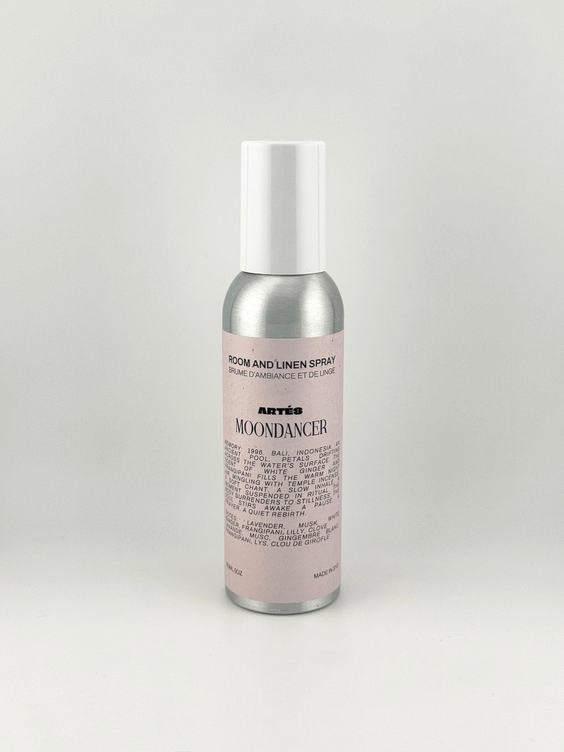 ARTES MOONDANCER Room & Linen Spray in signature aluminium vessel