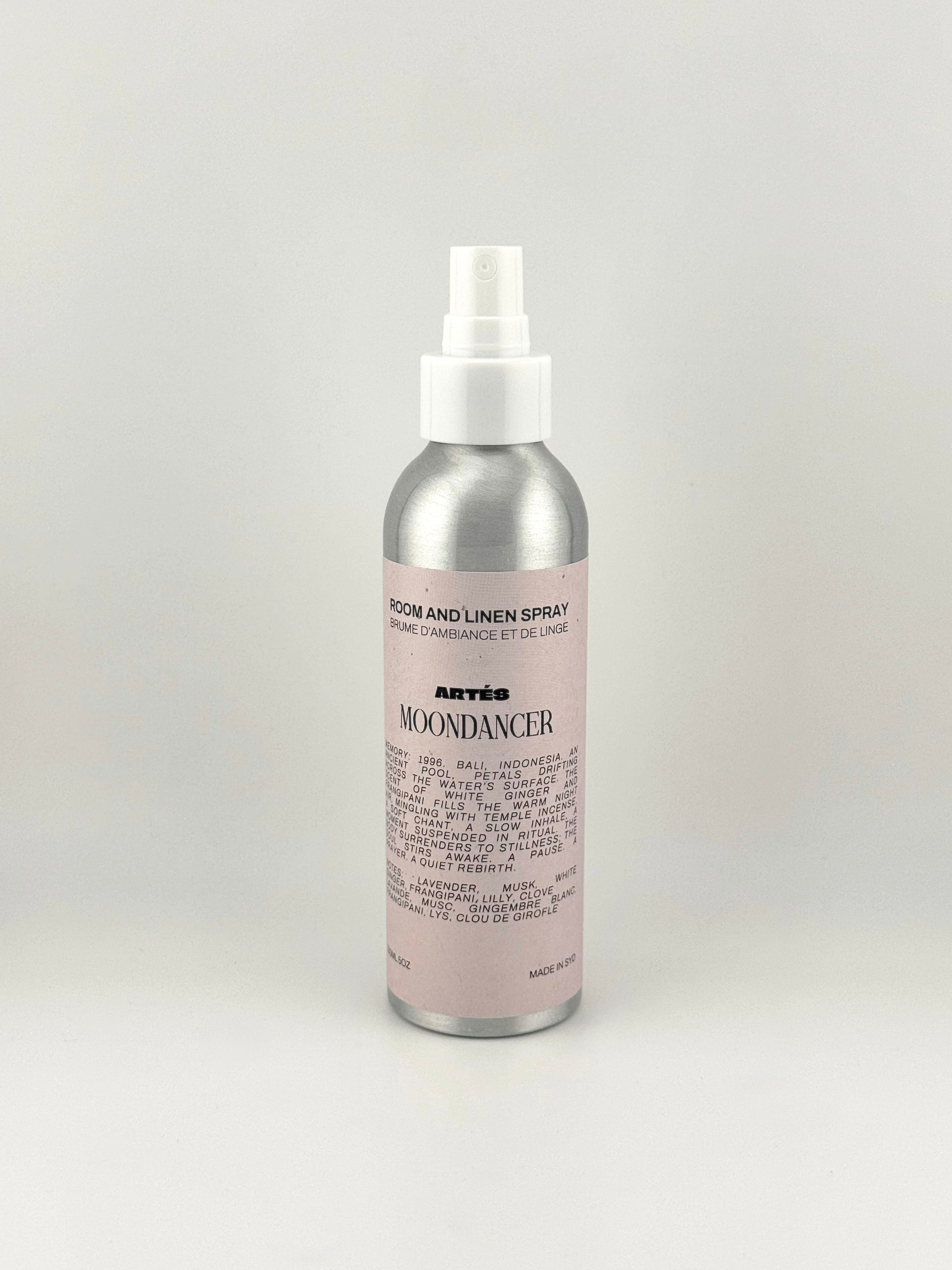 ARTES MOONDANCER Room & Linen Spray in signature aluminium vessel