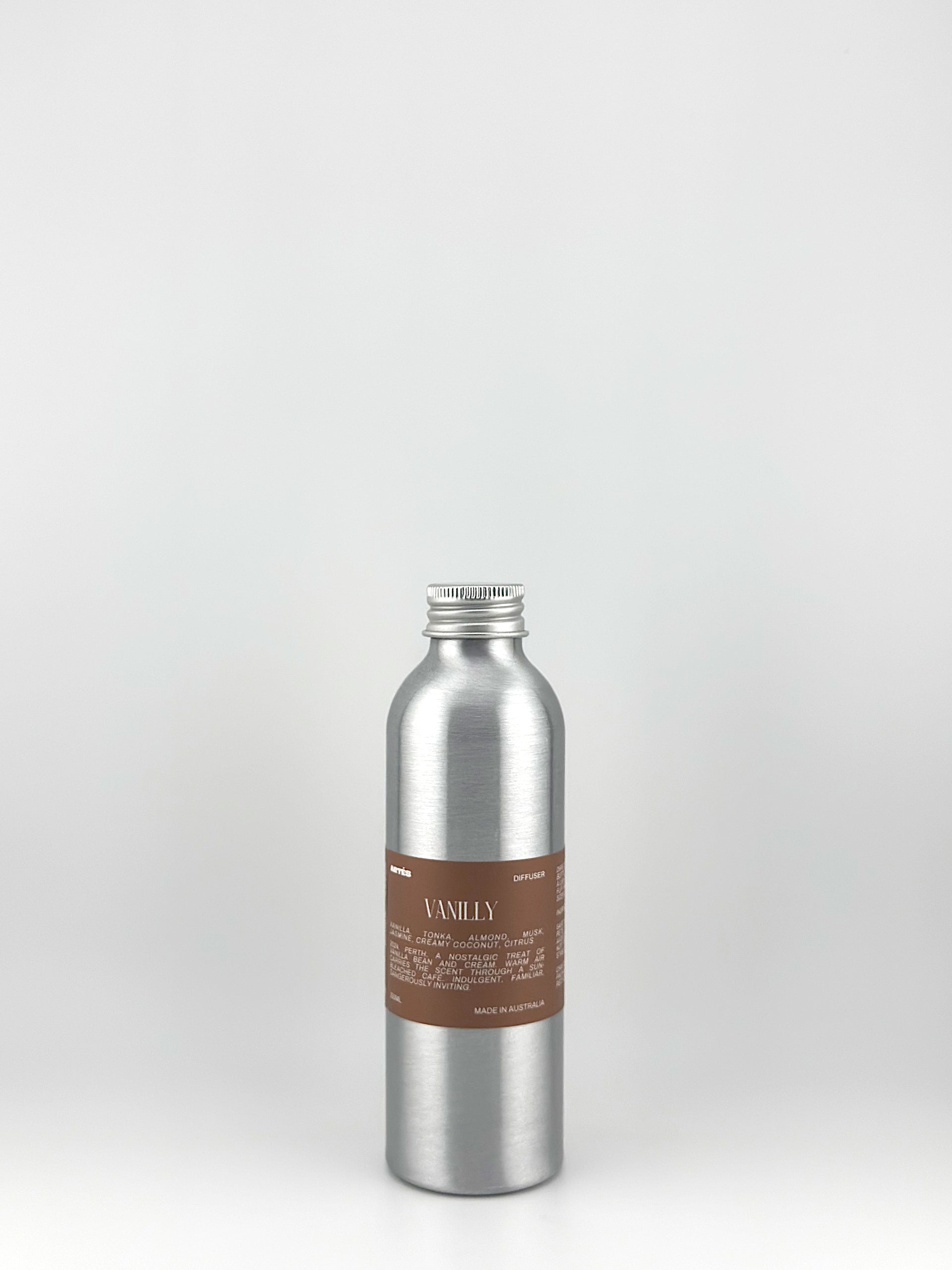 ARTES Vanilly reed diffuser in signature aluminium vessel