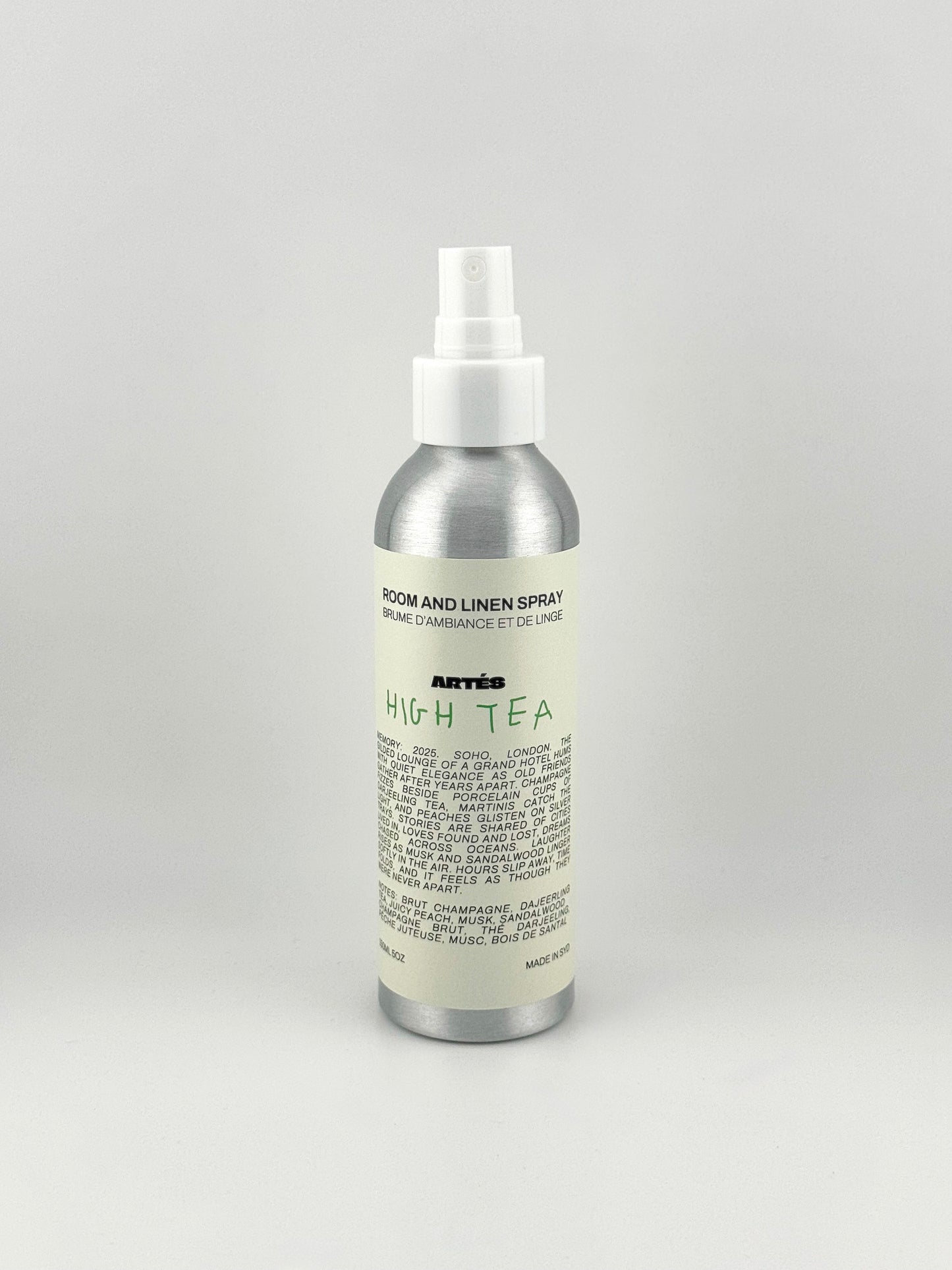 ARTES High Tea Room & Linen Spray in signature aluminium vessel