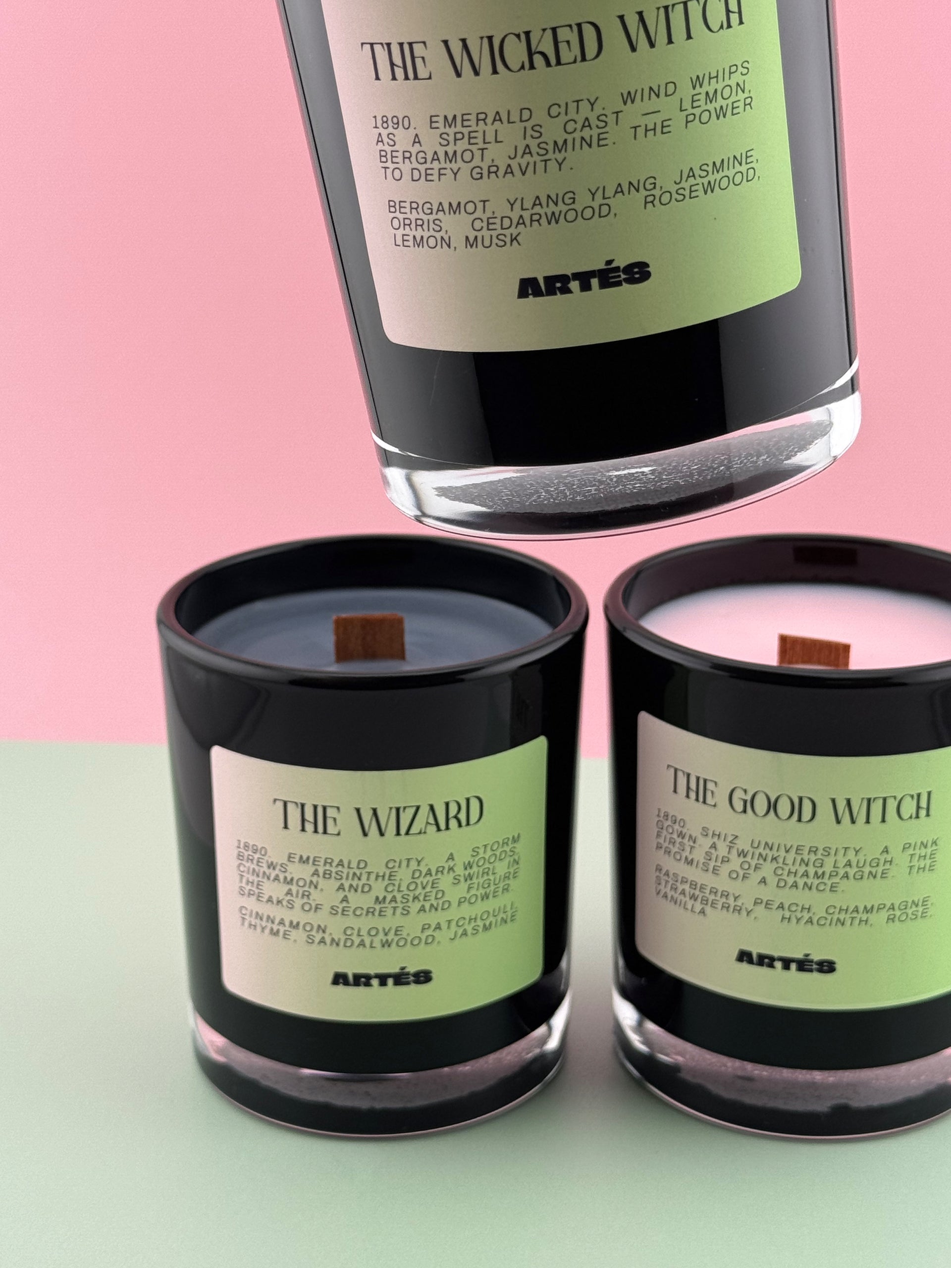 The WICKED Collection: GOOD WITCH, WICKED WITCH, and THE WIZARD Scented Candle Bundle