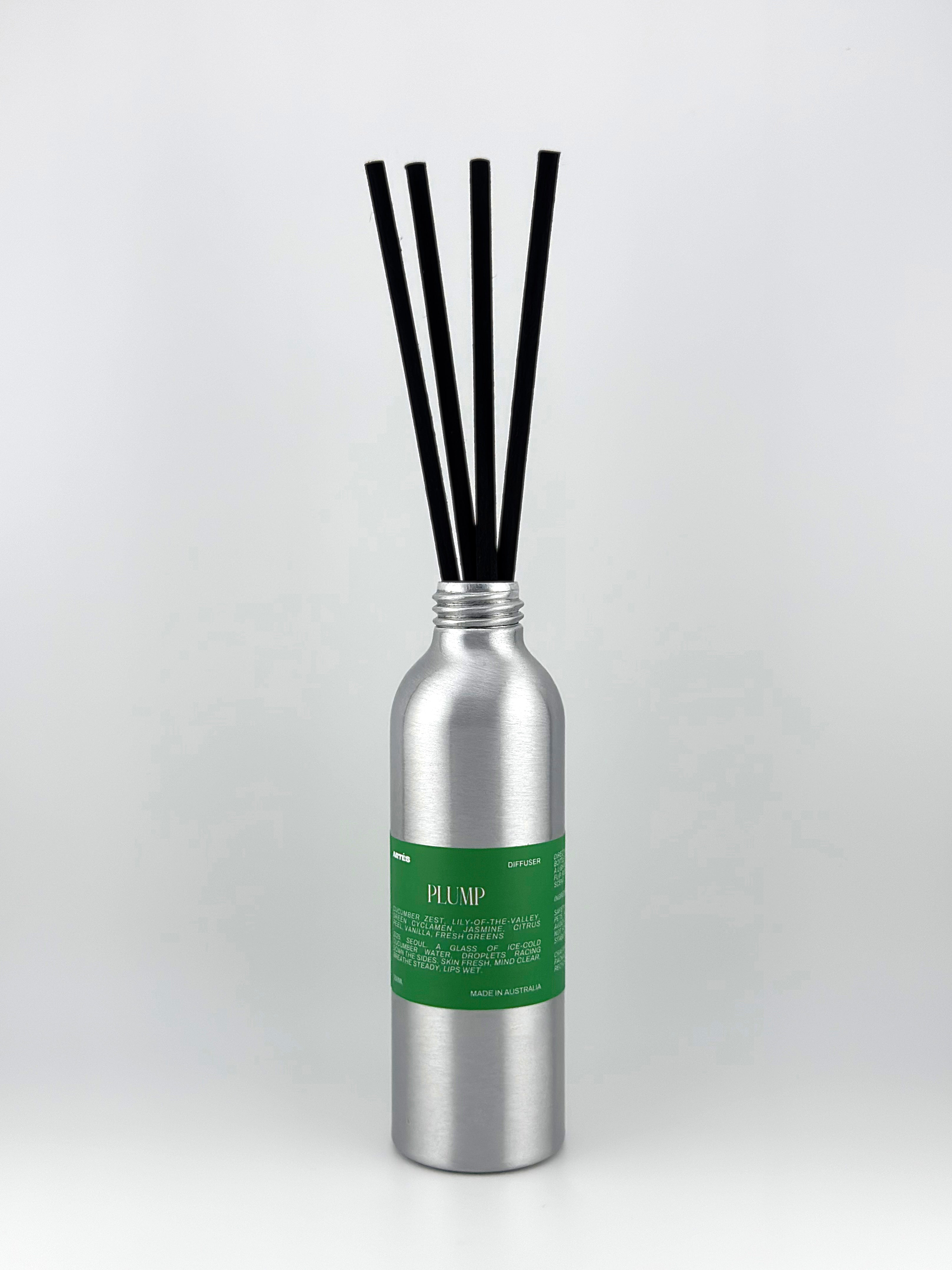 ARTES Plump reed diffuser in signature aluminium vessel
