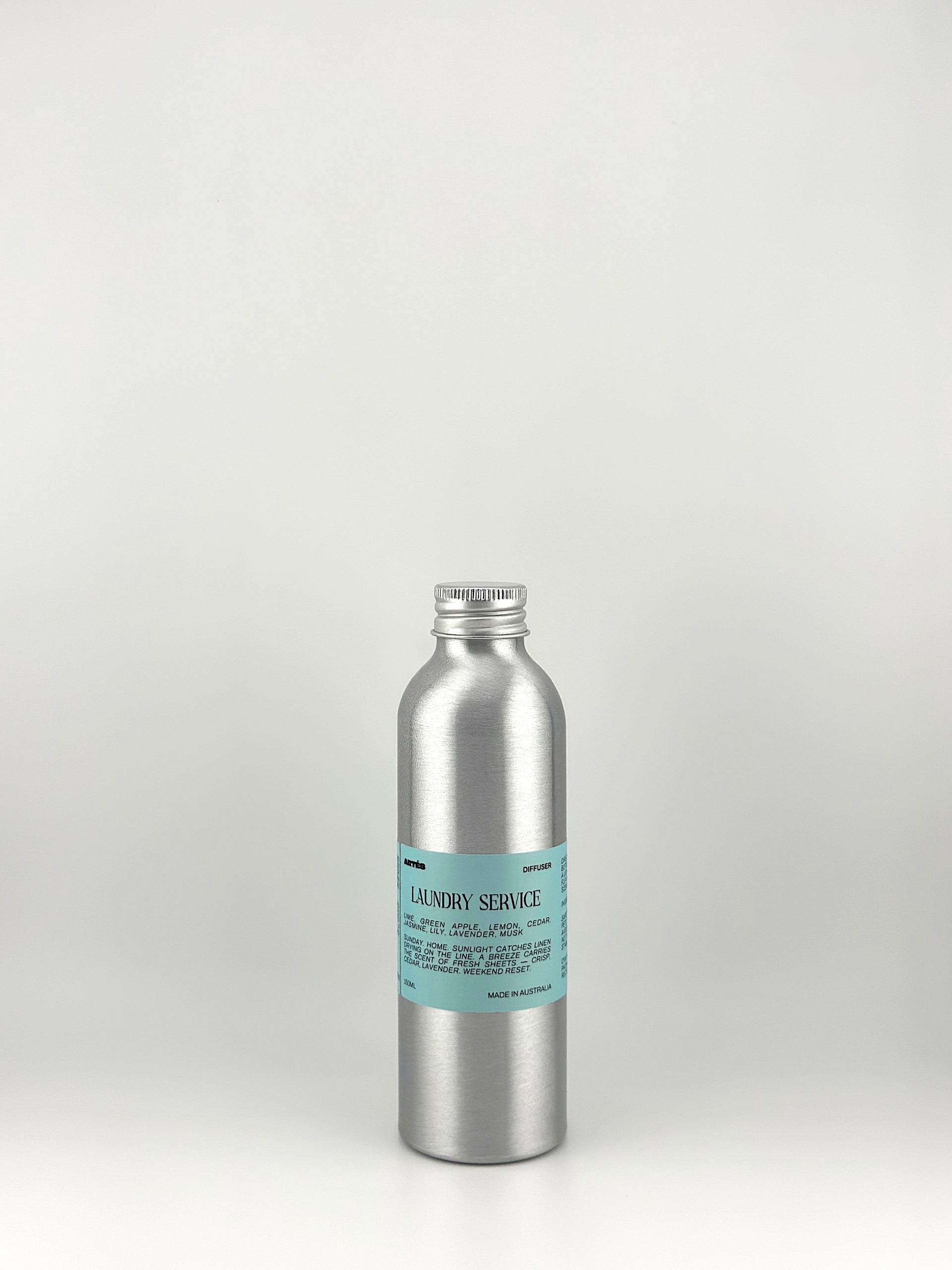 ARTES Laundry Service reed diffuser in signature aluminium vessel
