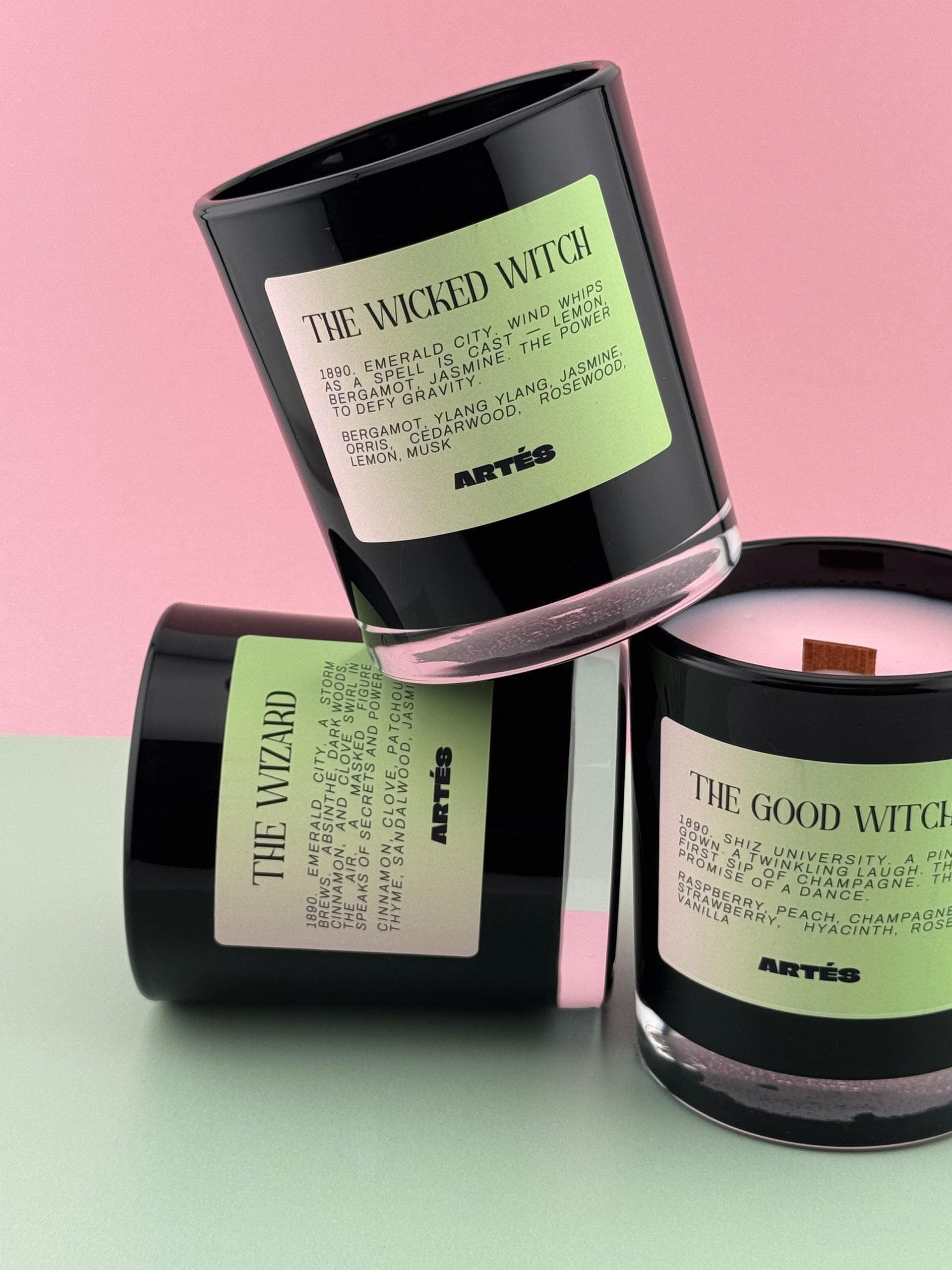 The WICKED Collection: GOOD WITCH, WICKED WITCH, and THE WIZARD Scented Candle Bundle