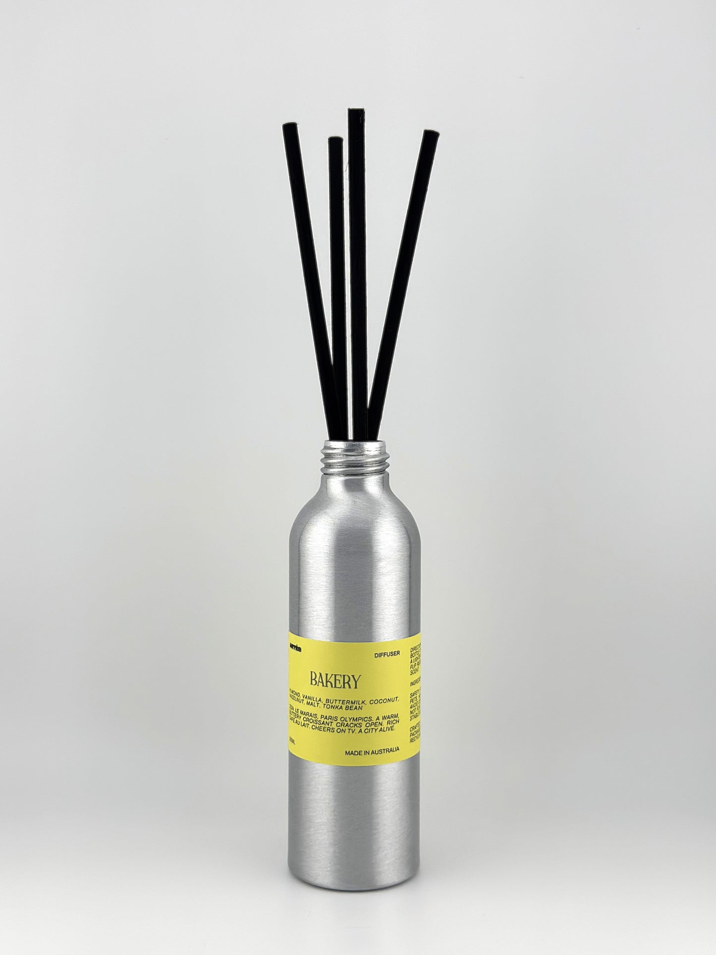 ARTES Bakery reed diffuser in signature aluminium vessel