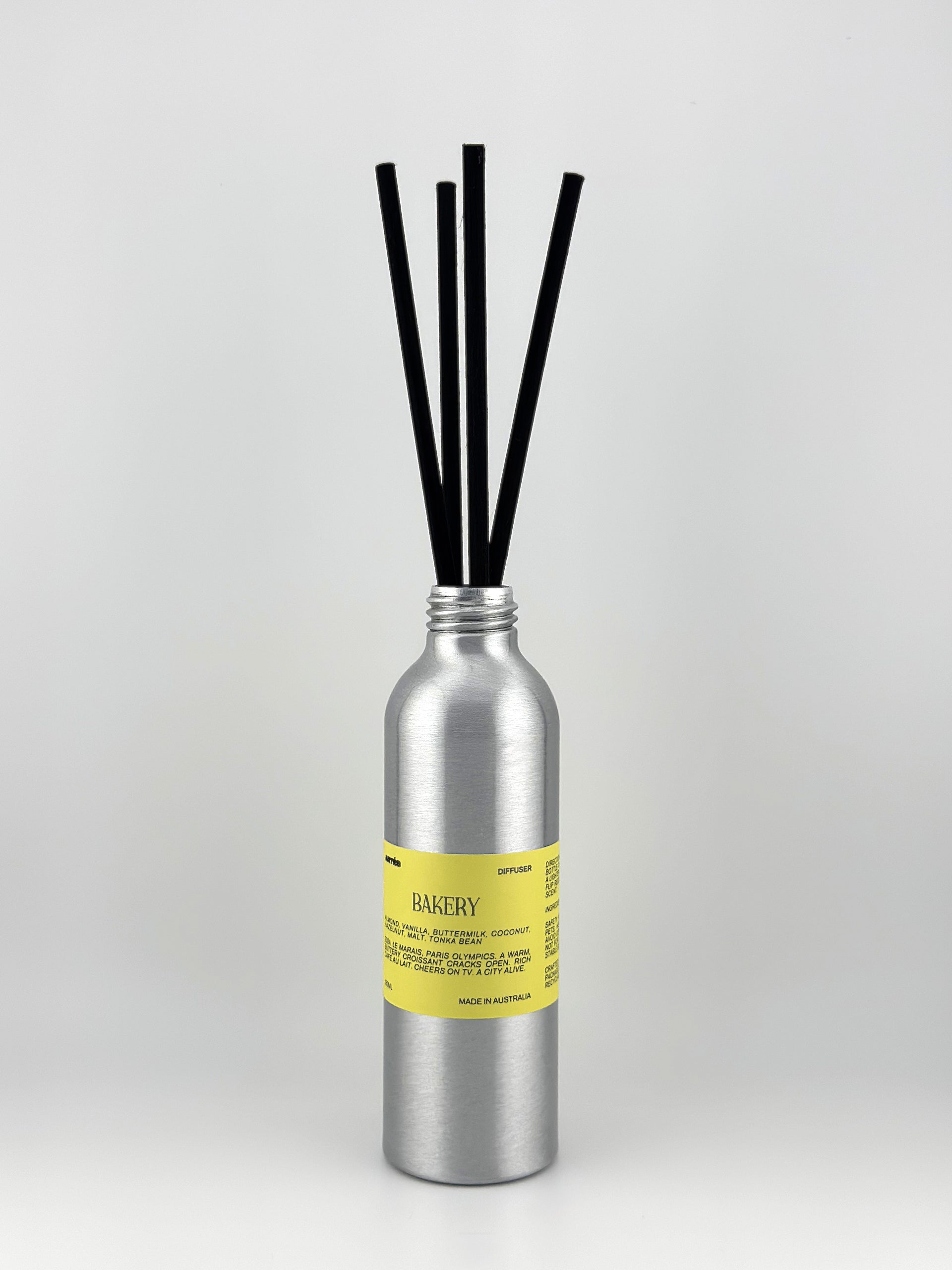 ARTES Bakery reed diffuser in signature aluminium vessel