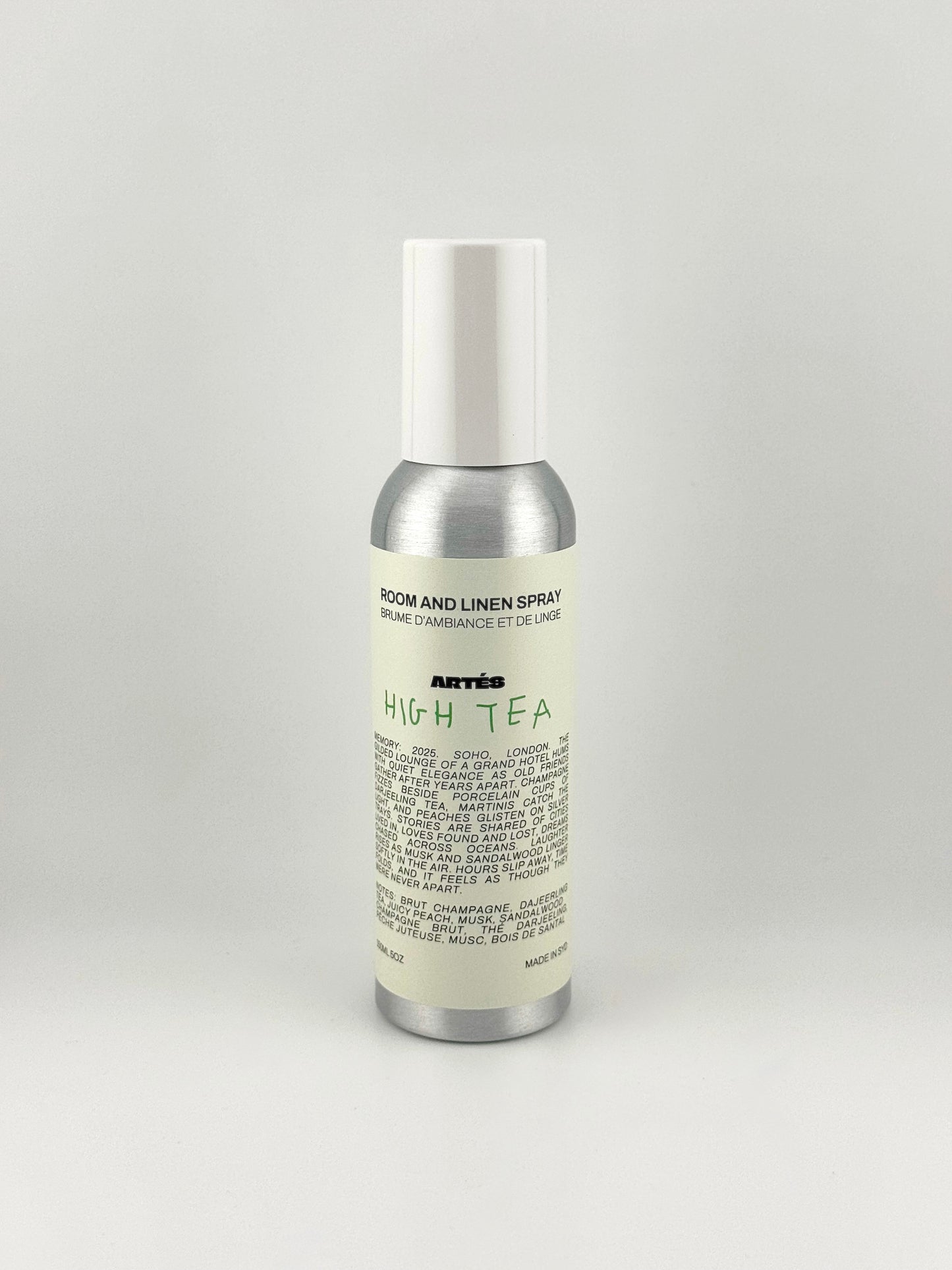 ARTES High Tea Room & Linen Spray in signature aluminium vessel