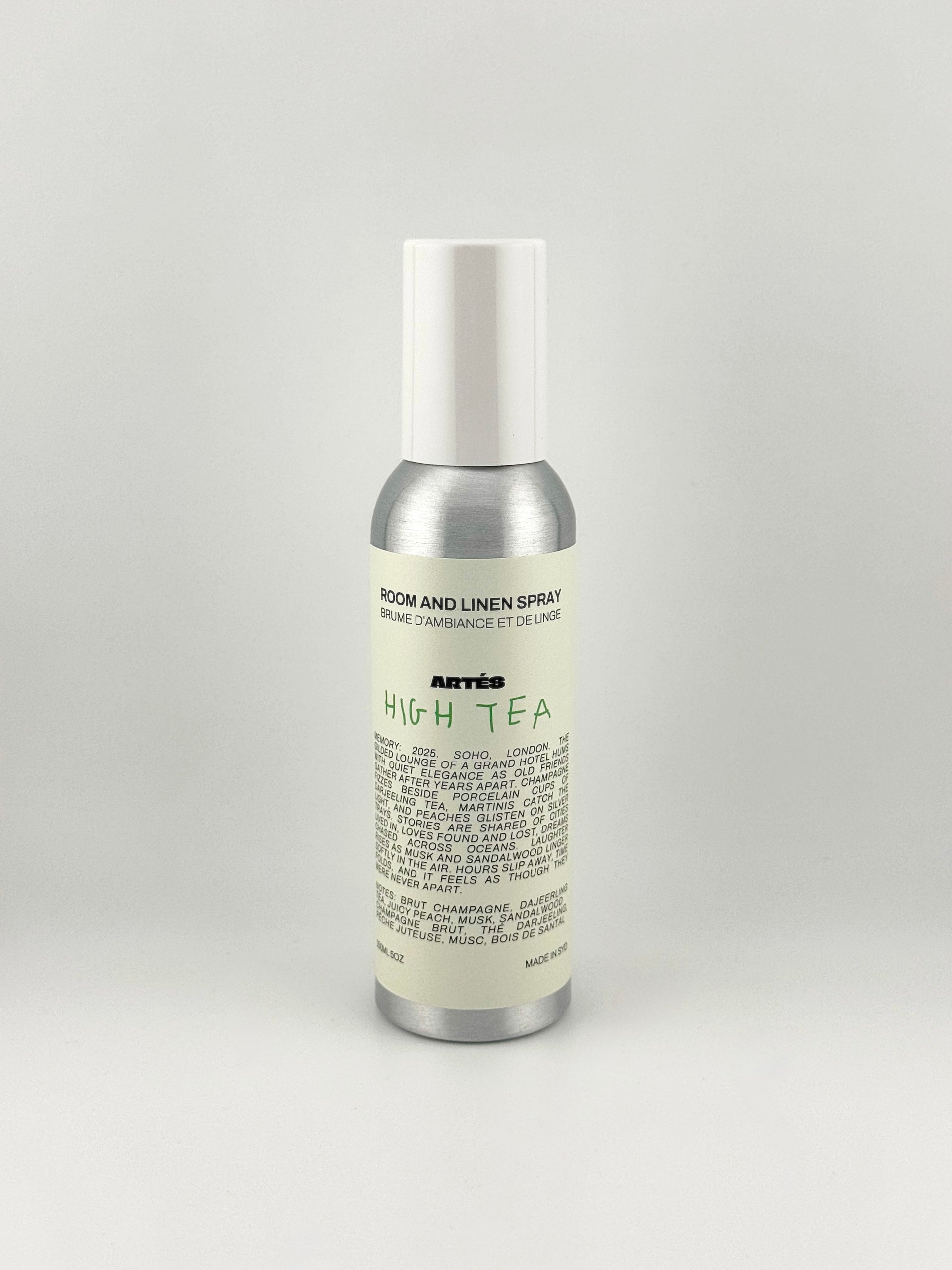ARTES High Tea Room & Linen Spray in signature aluminium vessel