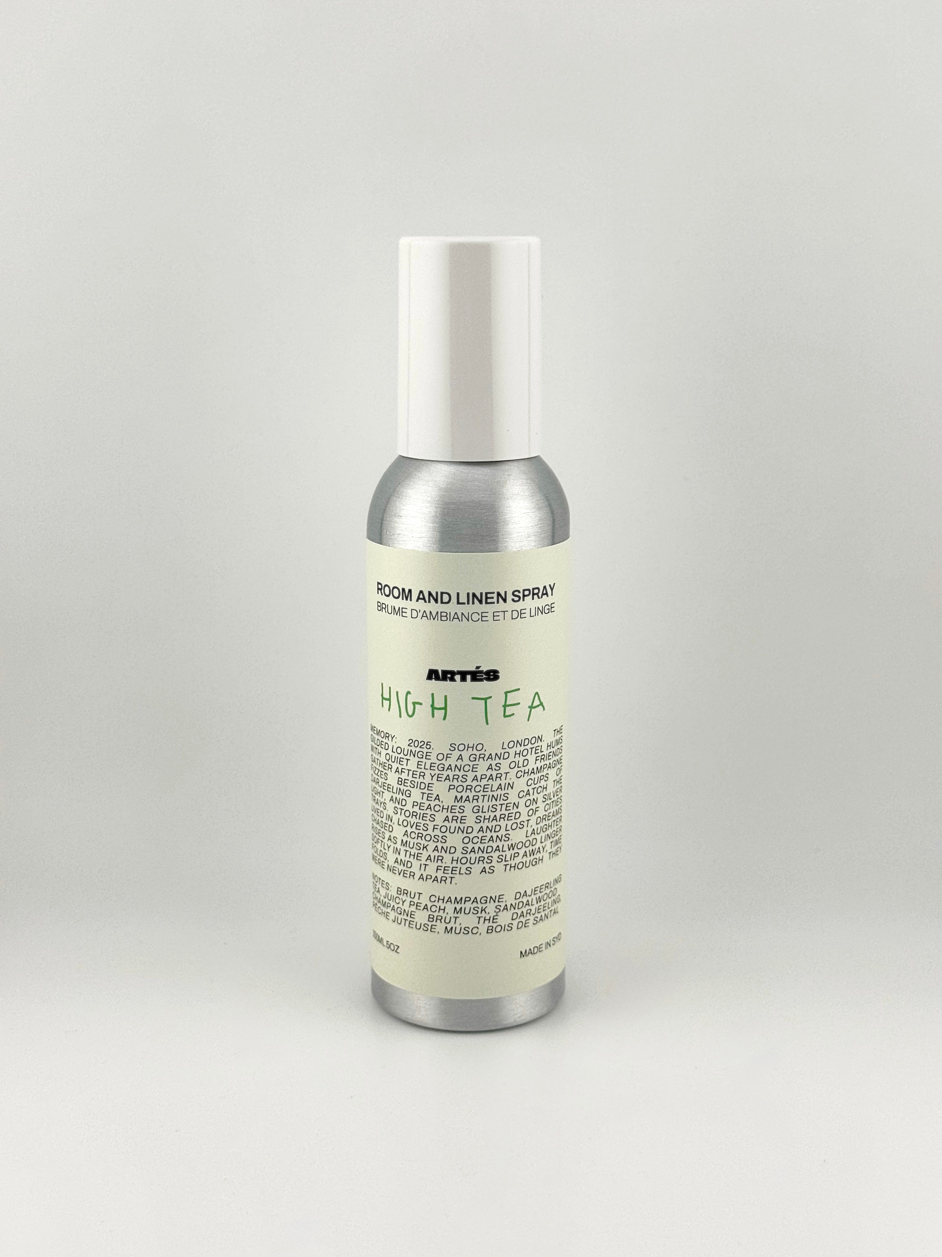 ARTES High Tea Room & Linen Spray in signature aluminium vessel
