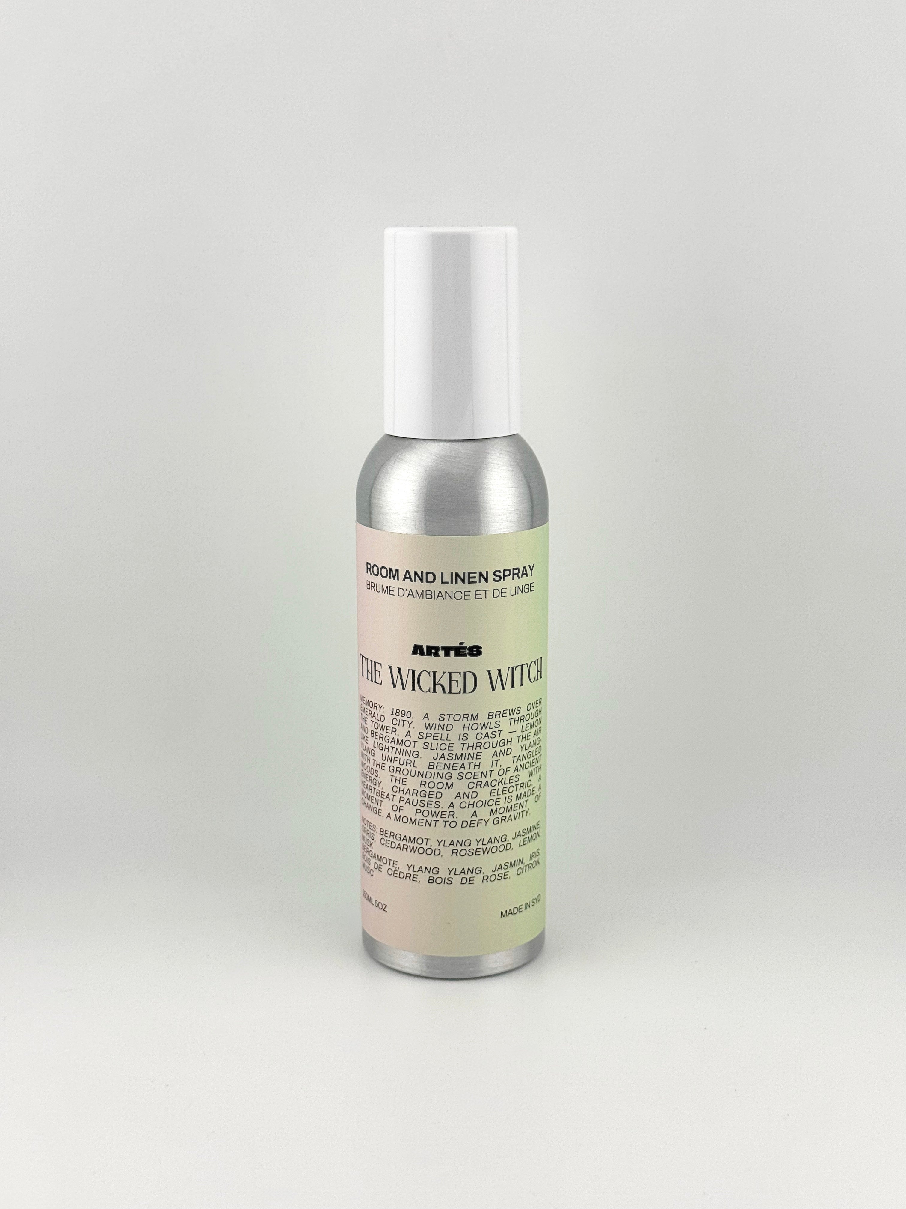 ARTES The Wicked Witch room and linen spray in signature aluminium bottle