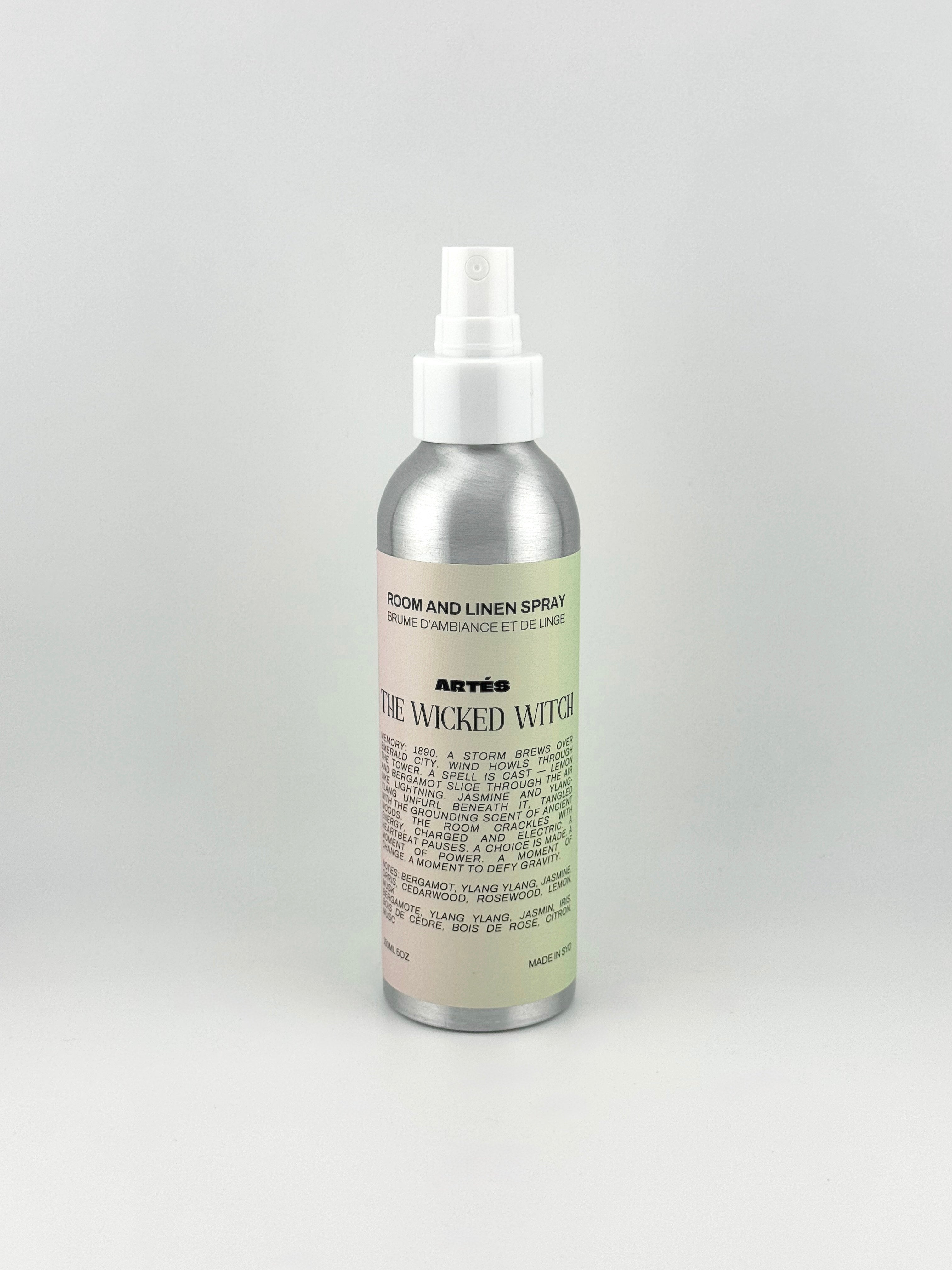 ARTES The Wicked Witch room and linen spray in signature aluminium bottle
