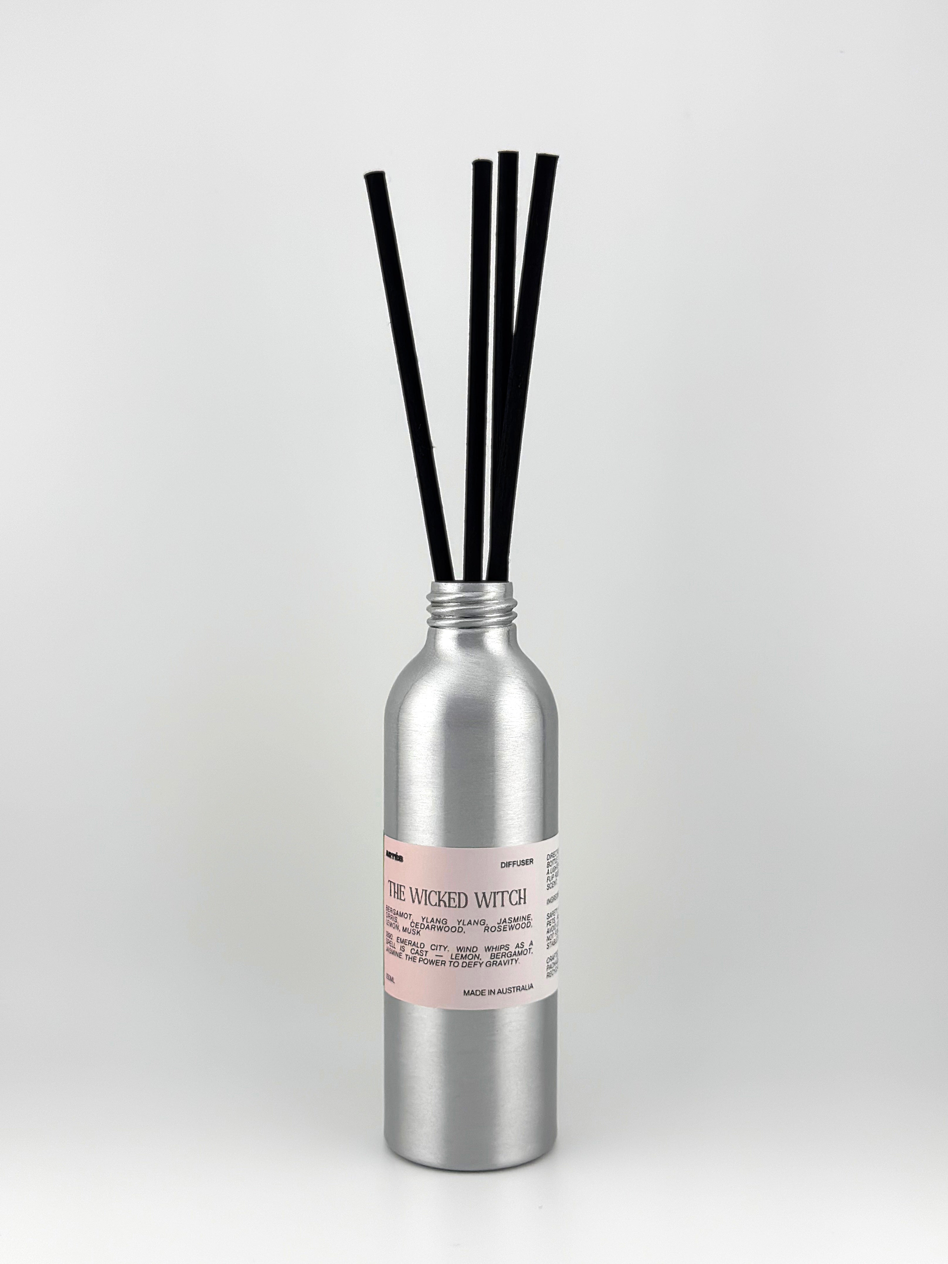 THE WICKED WITCH Reed Diffuser — bergamot, jasmine & wood, 150ml | ARTES Australia