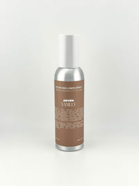 ARTES Vanilly room and linen spray in signature aluminium bottle